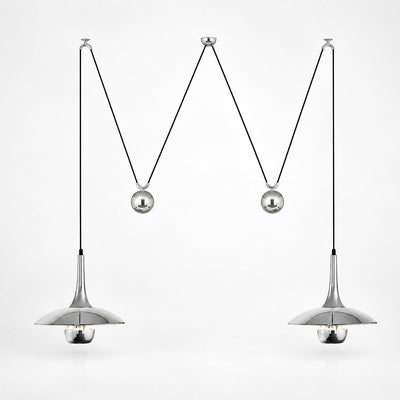 Adjustable Metal Counterweight Pendant Light for Dining Room & Living Room