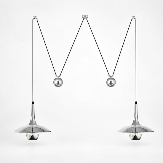 Adjustable Metal Counterweight Pendant Light for Dining Room & Living Room