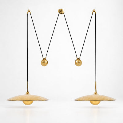 Adjustable Metal Counterweight Pendant Light for Dining Room & Living Room