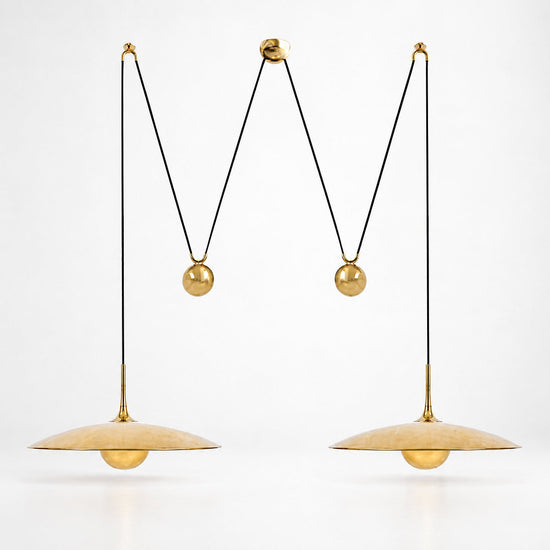 Adjustable Metal Counterweight Pendant Light for Dining Room & Living Room