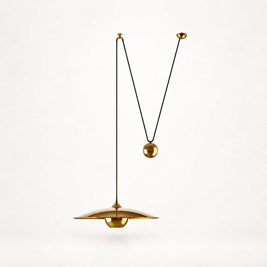 Adjustable Metal Counterweight Pendant Light for Dining Room & Living Room