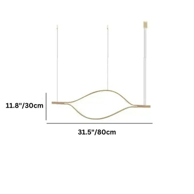Modern Simple Aluminum Waving Chandelier