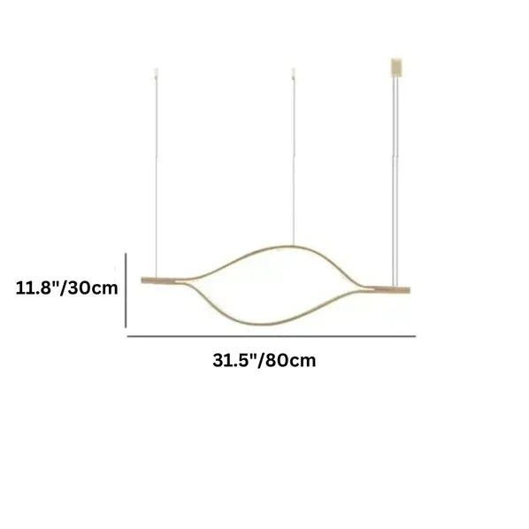 Modern Simple Aluminum Waving Chandelier