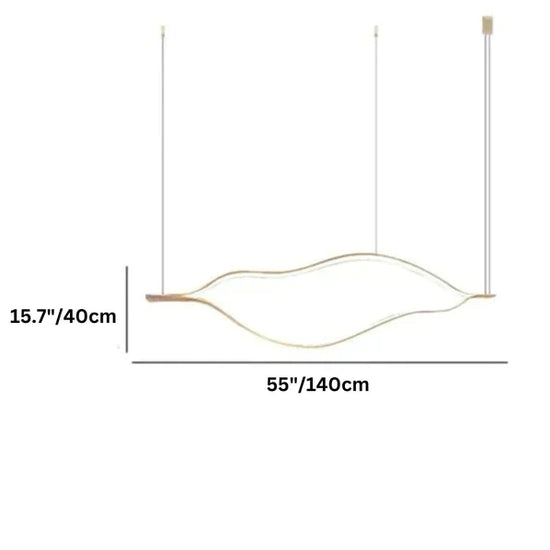 Modern Simple Aluminum Waving Chandelier
