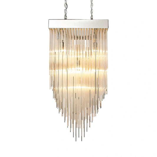 Casa Modern Glass Square Chandelier 20", 30"