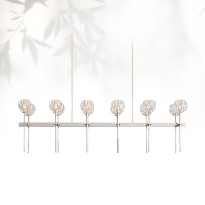 Boule Do Cristal Glass Linear Chandelier