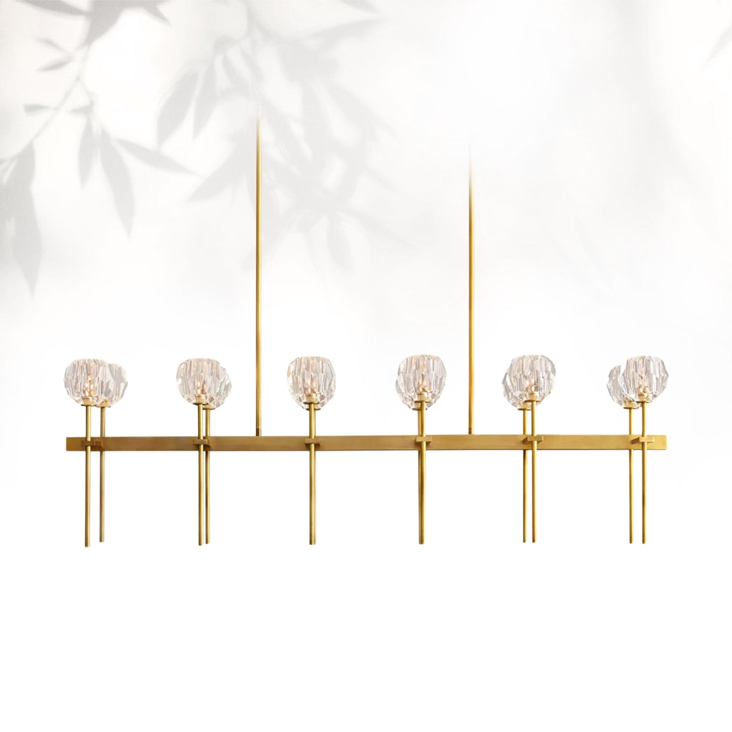 Boule Do Cristal Glass Linear Chandelier