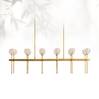 Boule Do Cristal Glass Linear Chandelier