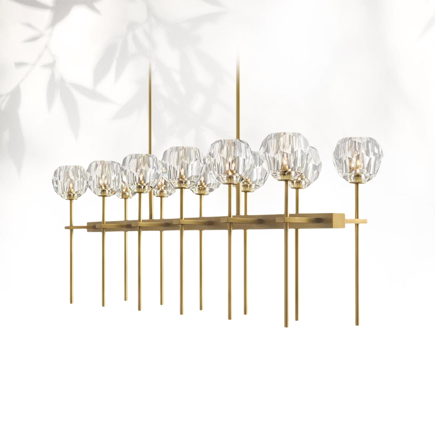 Boule Do Cristal Glass Linear Chandelier