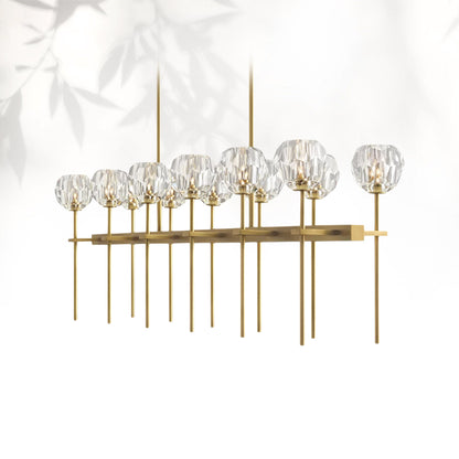 Boule Do Cristal Glass Linear Chandelier