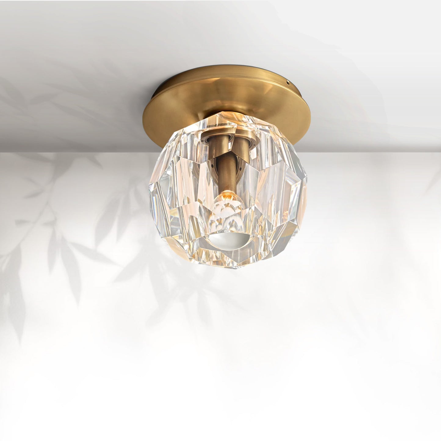 Boule Do Crystal Glass Petite Flushmount