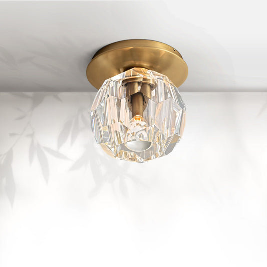 Boule Do Crystal Glass Petite Flushmount