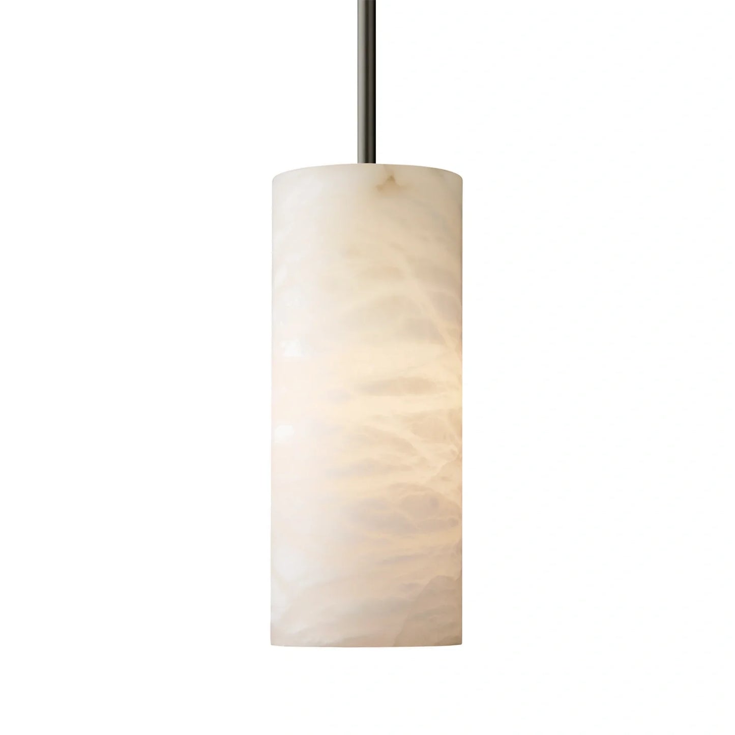 Hand Carved Alabaster Cylinder Pendent