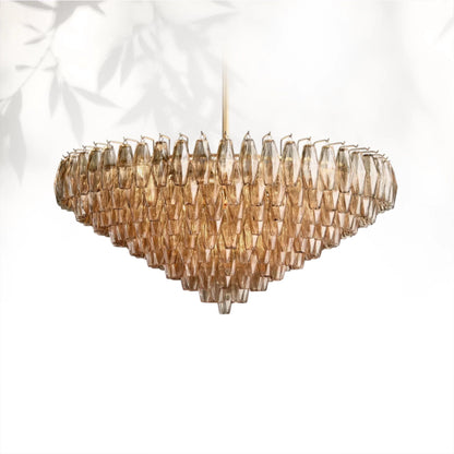 Chiaravalle Glass Tiered Round Chandelier 37" 47" 62"