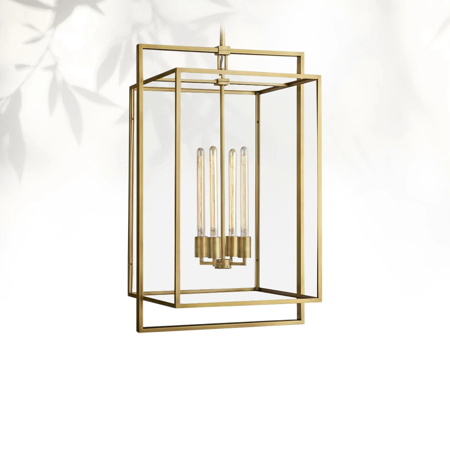 Bickman Glass Lantern Modern Pendant 26"34"