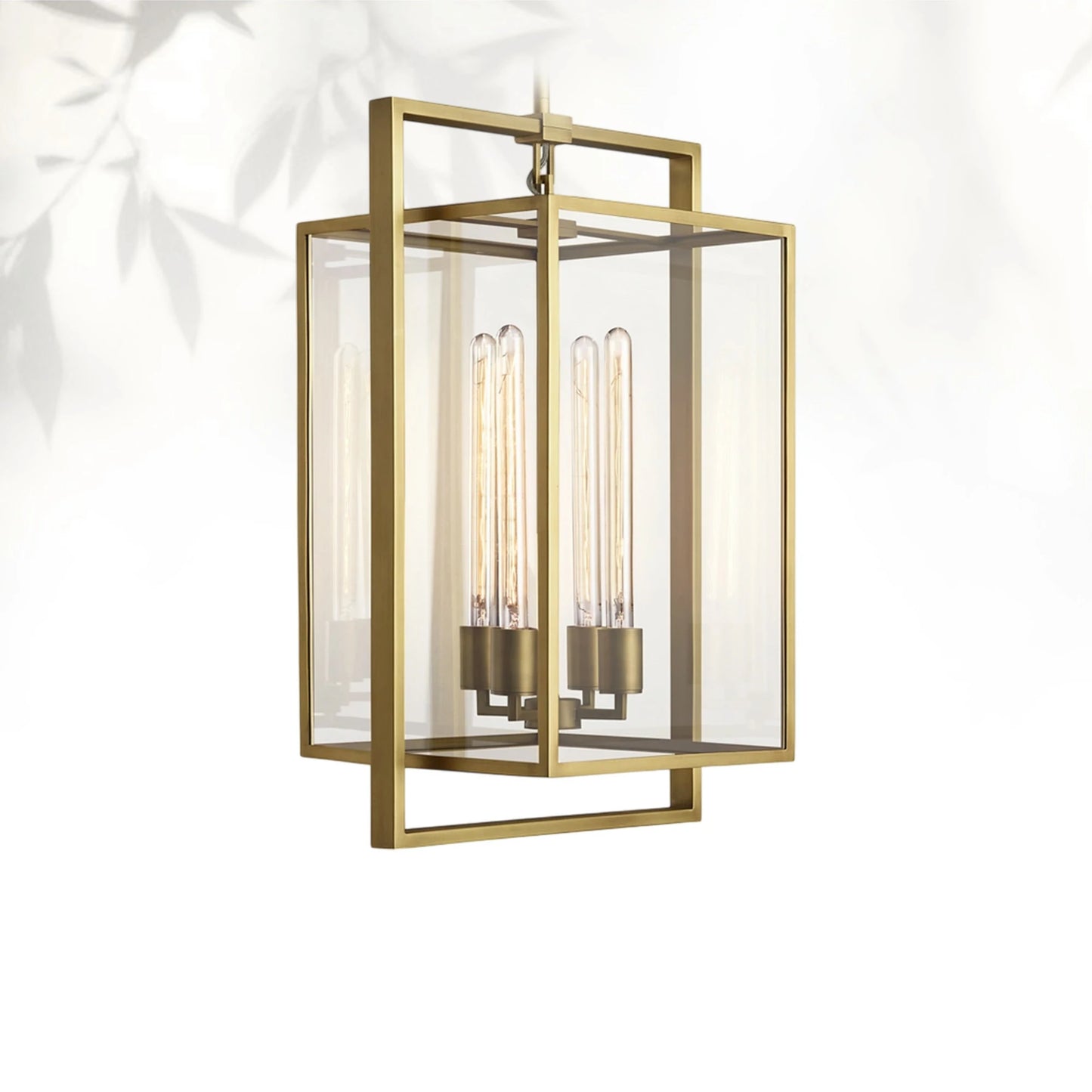 Bickman Glass Lantern Modern Pendant 26"34"