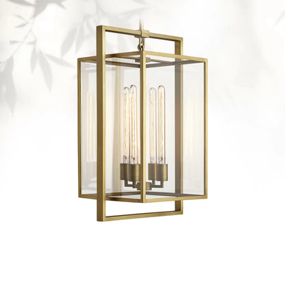 Bickman Glass Lantern Modern Pendant 26"34"