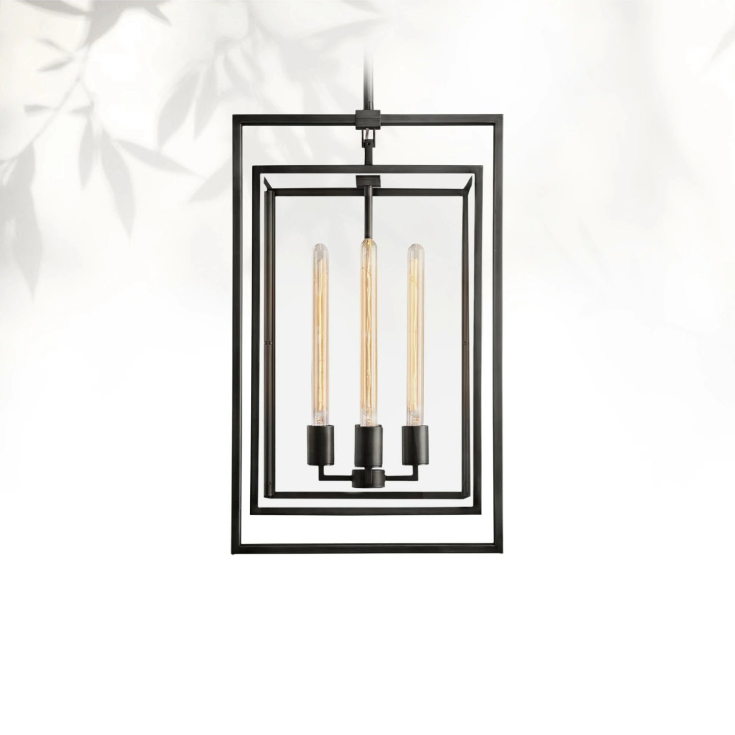 Bickman Glass Lantern Modern Pendant 26"34"