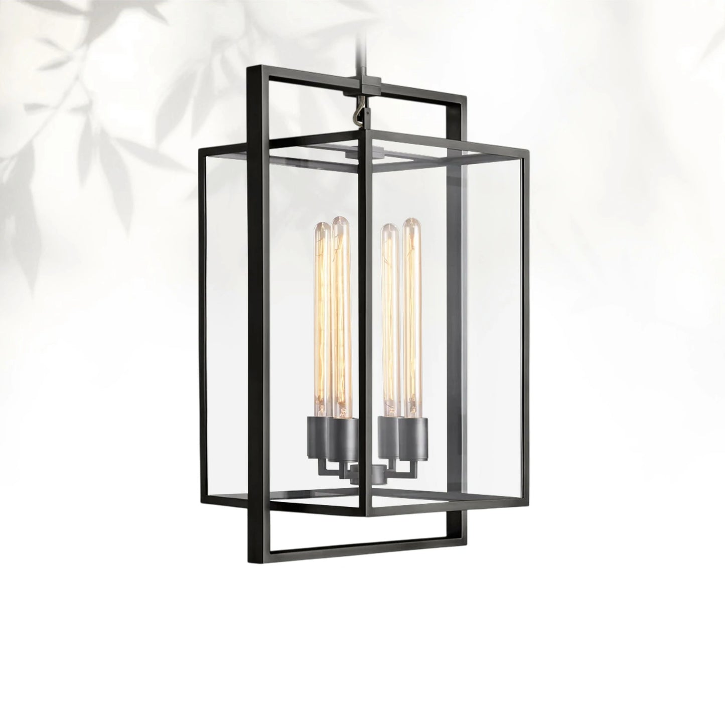 Bickman Glass Lantern Modern Pendant 26"34"