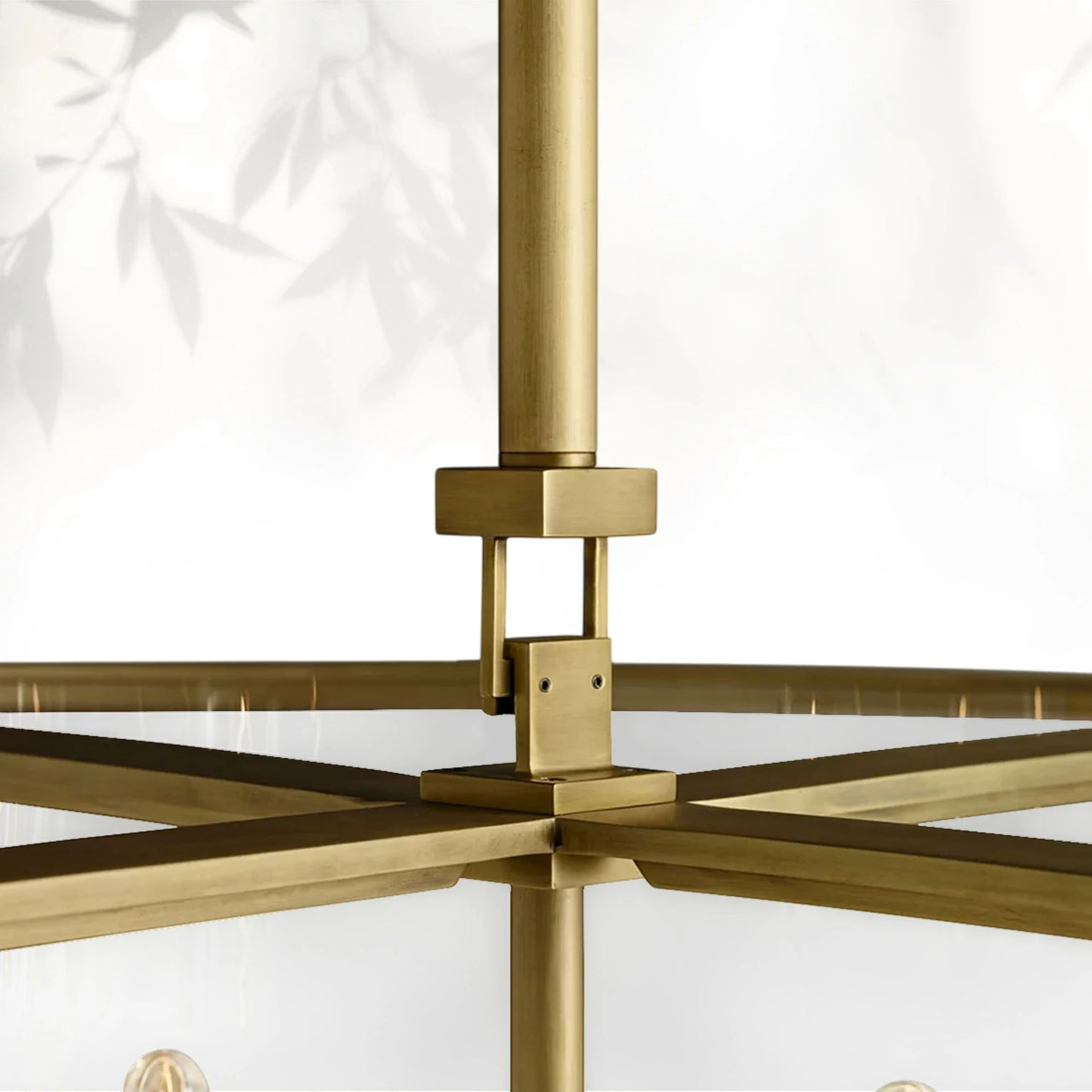 Bickman Glass Lantern Modern Round Chandelier 33''44"55''