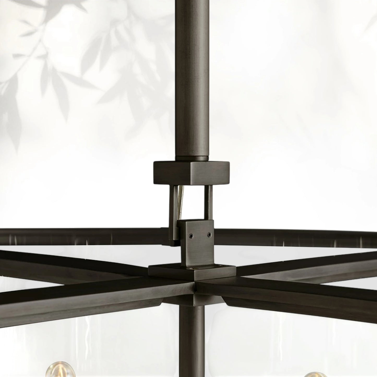 Bickman Glass Lantern Modern Round Chandelier 33''44"55''