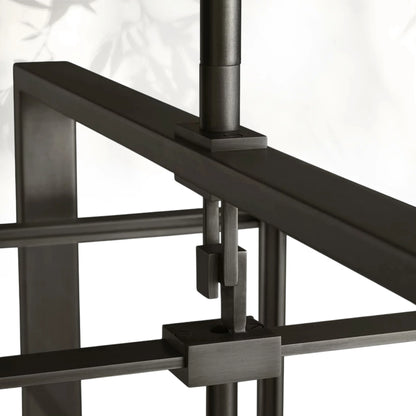 Bickman Glass Lantern Rectangular Chandelier