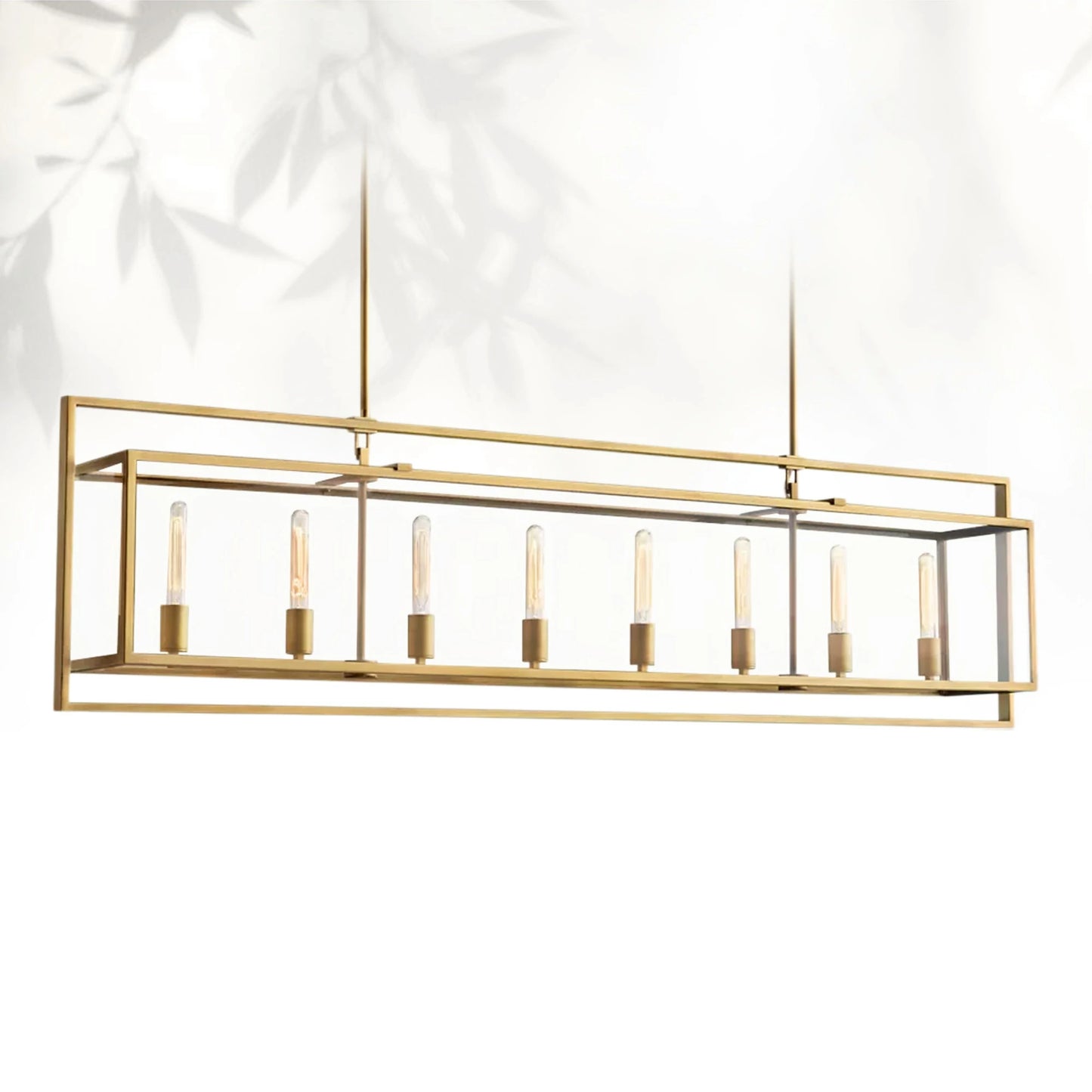 Bickman Glass Lantern Rectangular Chandelier