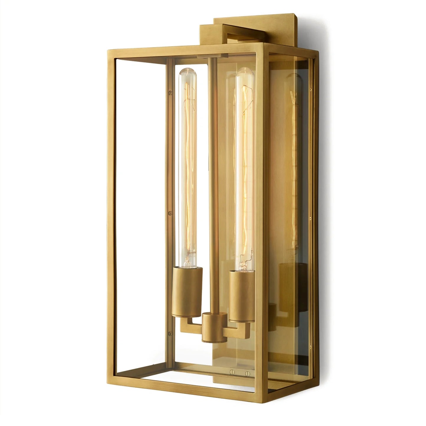 Baker Outdoor Square Lantern Wall Sconce 18"21"28"