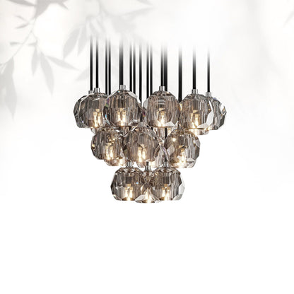 Boule Do Crystal Cluster Round Chandelier