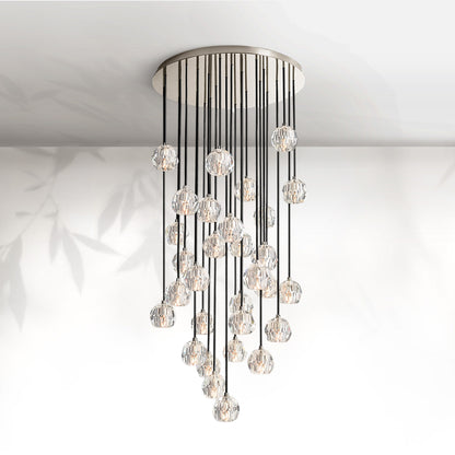 Boule Do Crystal Cluster Round Chandelier