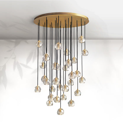 Boule Do Crystal Cluster Round Chandelier