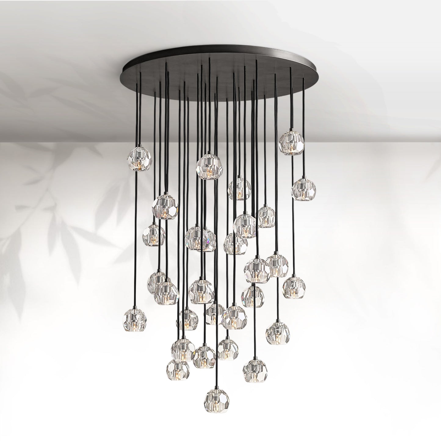 Boule Do Crystal Cluster Round Chandelier
