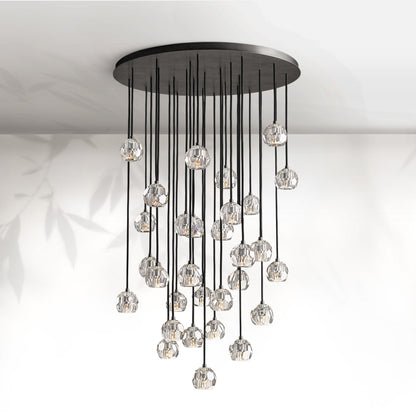 Boule Do Crystal Cluster Round Chandelier