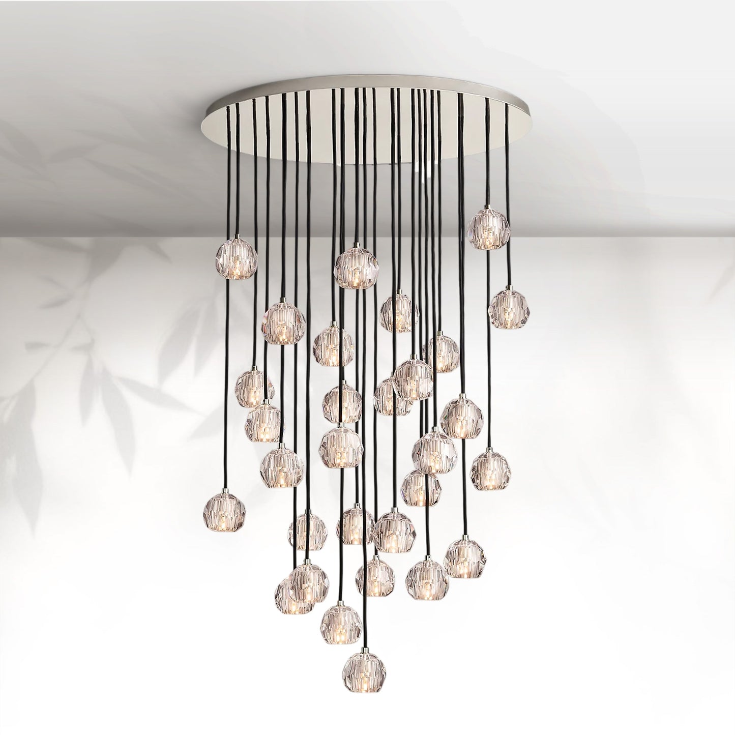 Boule Do Crystal Cluster Round Chandelier