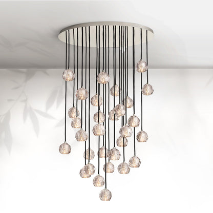 Boule Do Crystal Cluster Round Chandelier