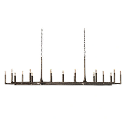 Thaddeas Forged Linear Chandelier 54"/72"/96"