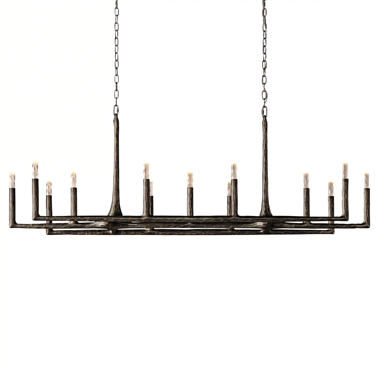 Thaddeas Forged Linear Chandelier 54"/72"/96"