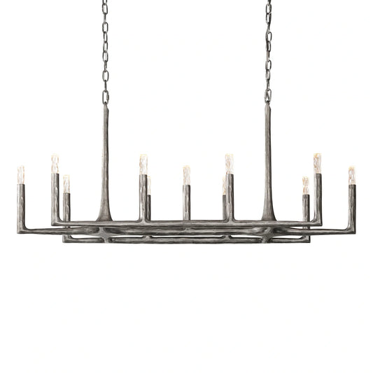 Thaddeas Forged Linear Chandelier 54"/72"/96"