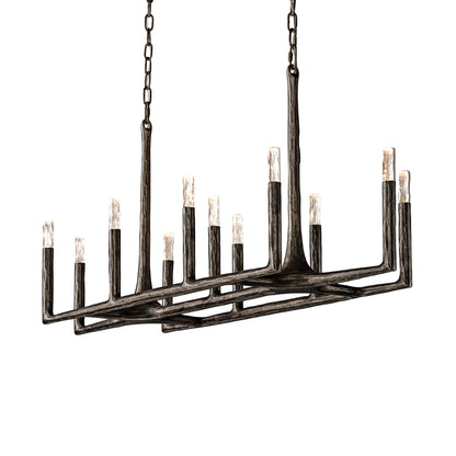 Thaddeas Forged Linear Chandelier 54"/72"/96"