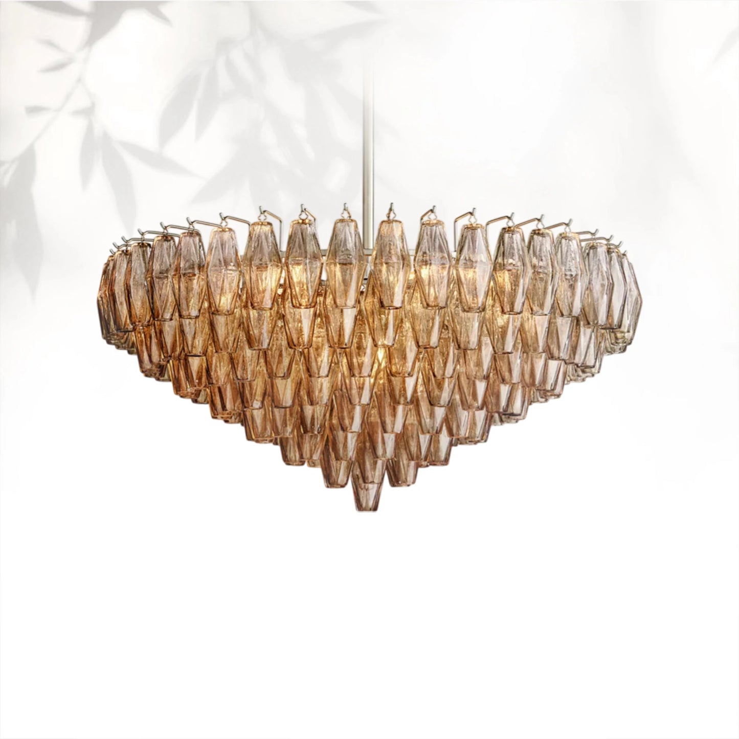 Chiaravalle Glass Tiered Round Chandelier 37" 47" 62"