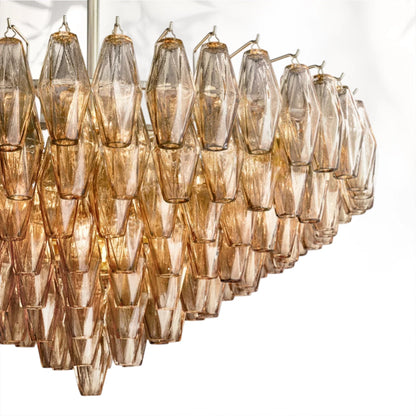 Chiaravalle Glass Tiered Round Chandelier 37" 47" 62"
