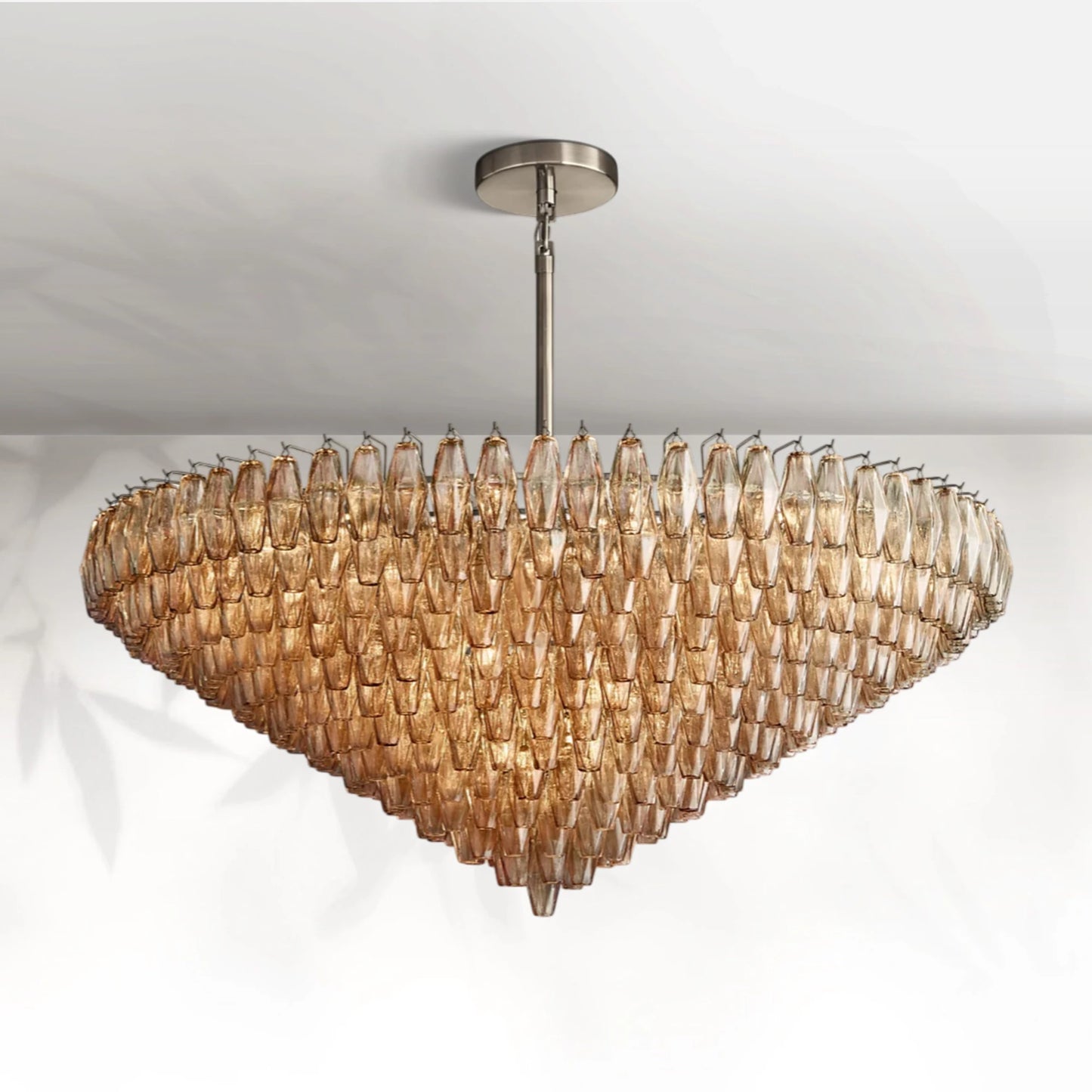 Chiaravalle Glass Tiered Round Chandelier 37" 47" 62"