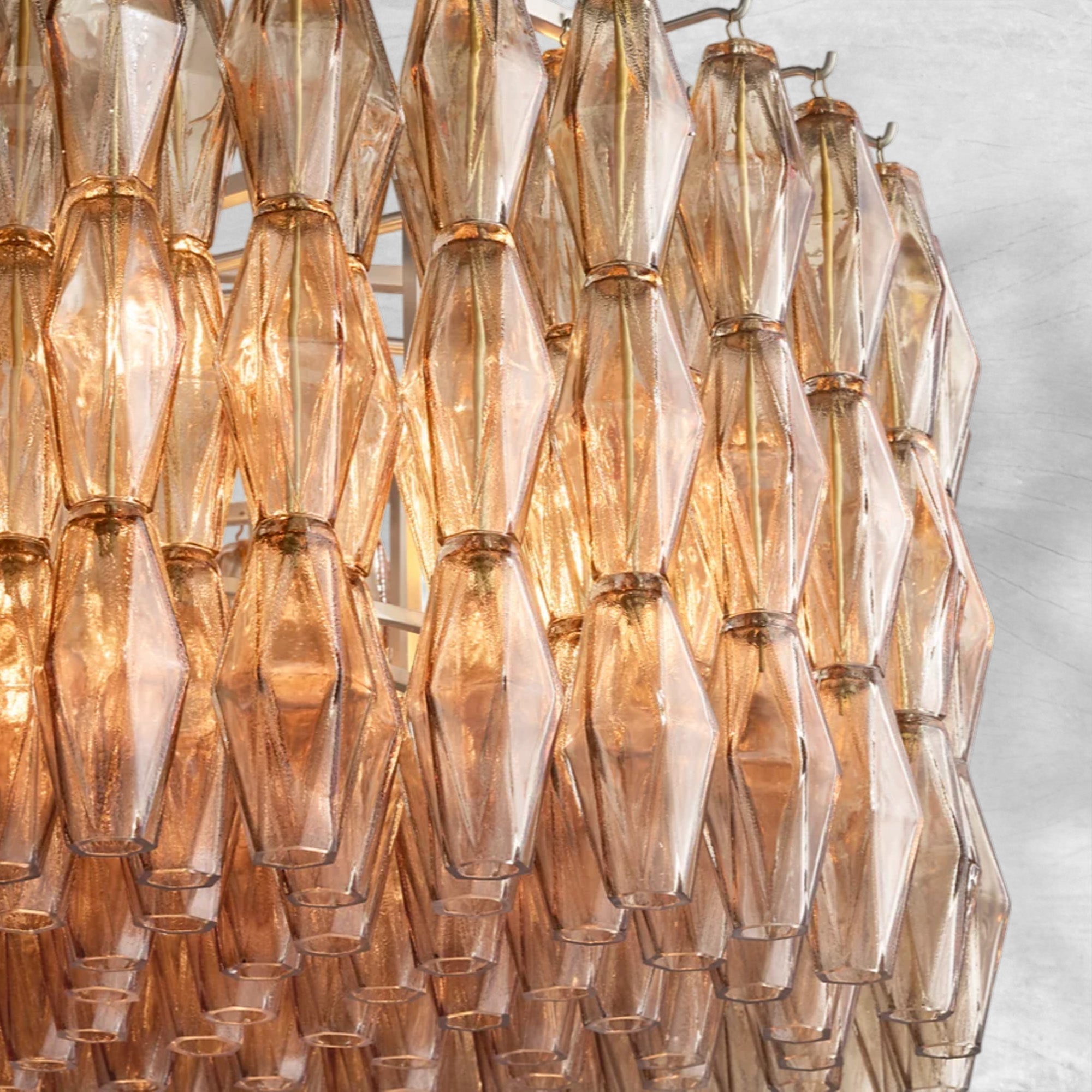 Cyra Smoke Glass Round Chandelier