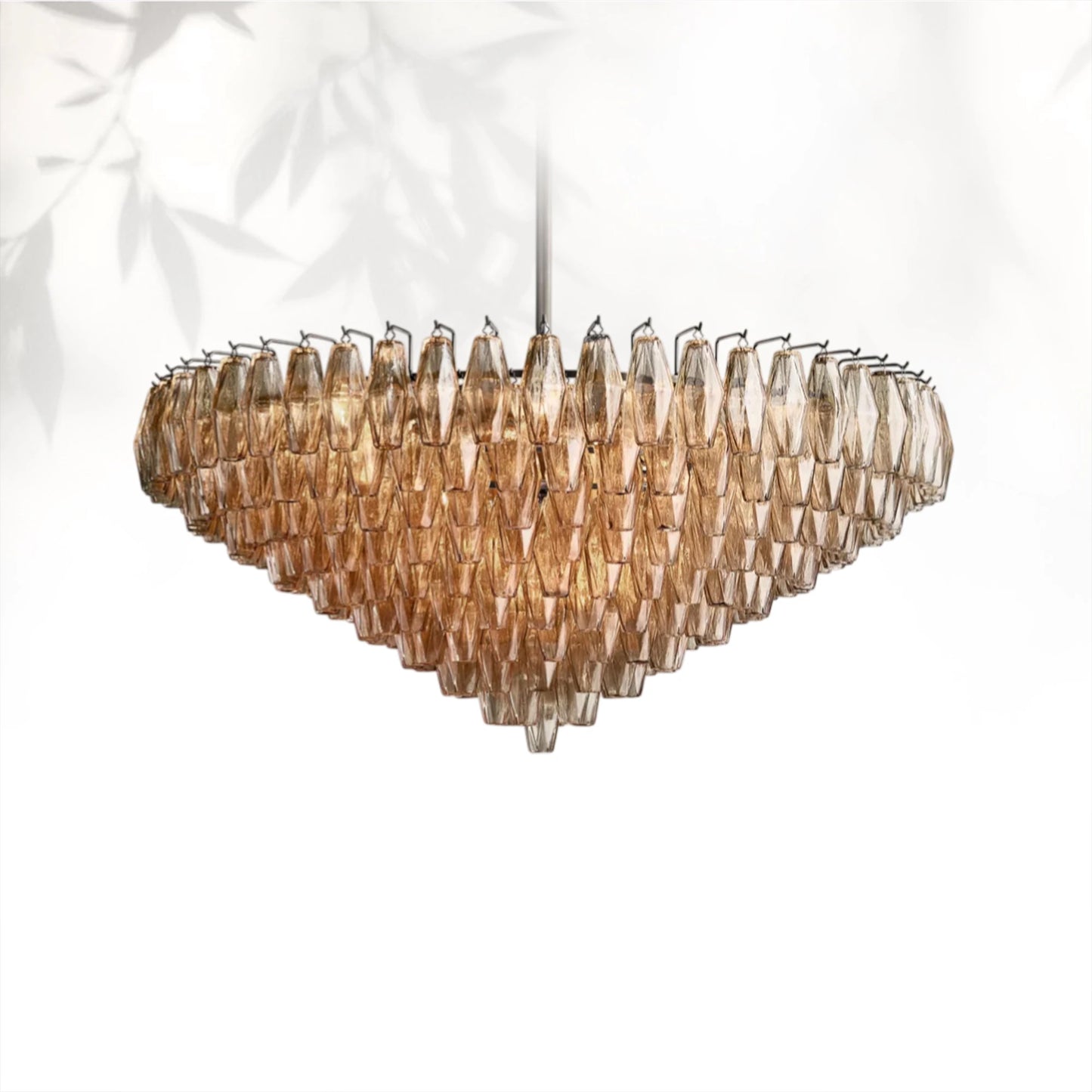 Chiaravalle Glass Tiered Round Chandelier 37" 47" 62"