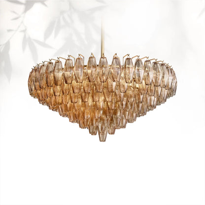 Chiaravalle Glass Tiered Round Chandelier 37" 47" 62"