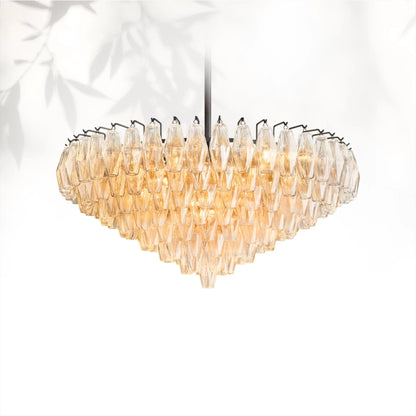 Chiaravalle Glass Tiered Round Chandelier 37" 47" 62"