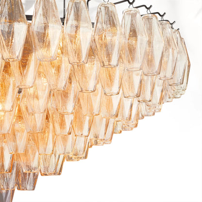 Chiaravalle Glass Tiered Round Chandelier 37" 47" 62"