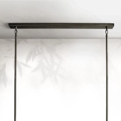 Chiaravalle Glass Tired Rectangular Chandelier