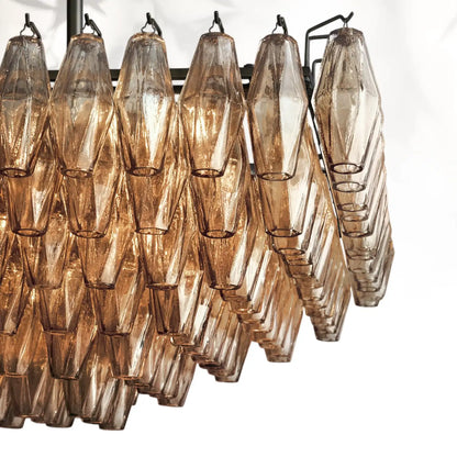 Chiaravalle Glass Tired Rectangular Chandelier