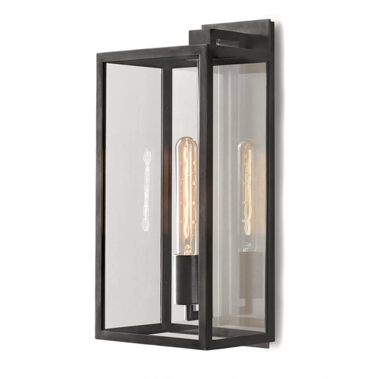 Baker Outdoor Square Lantern Wall Sconce 18"21"28"